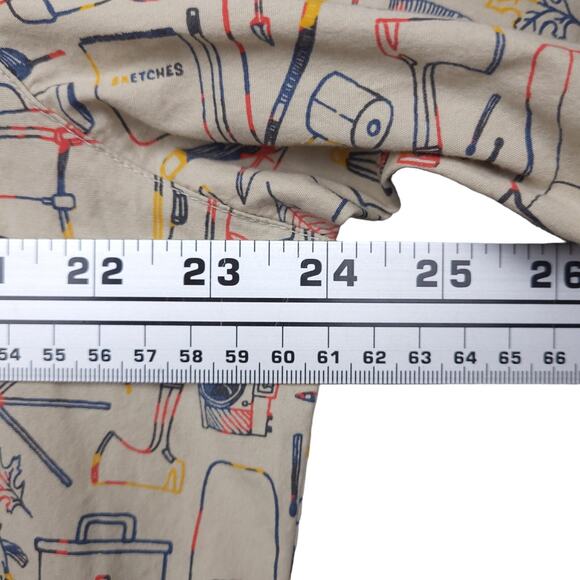 Columbia Men's Rapid Rivers Short Sleeve Button-Up Shirt Sz Large Beige AOP EUC - Picture 13 of 14